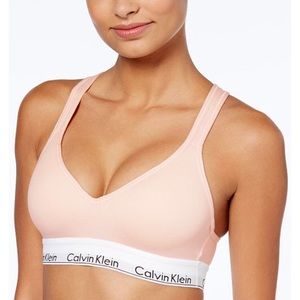 calvin klein modern cotton padded bralette size L